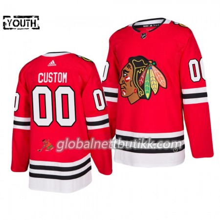Chicago Blackhawks Hockeydrakt Custom Adidas 2019-2020 Rød Authentic - Barn
